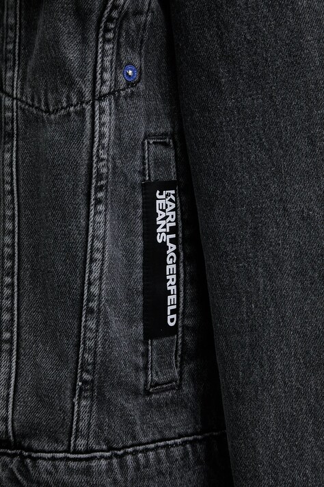Бавовняна джинсова куртка Karl Lagerfeld Jeans — AA00-KUD0GF, сірий — фото 4