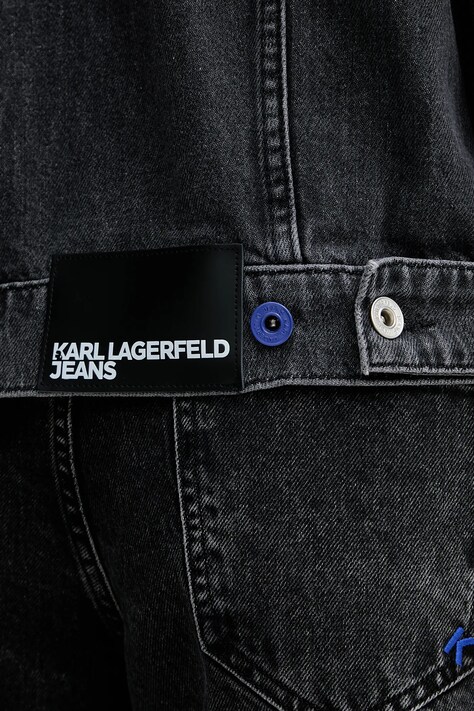 Бавовняна джинсова куртка Karl Lagerfeld Jeans — AA00-KUD0GF, сірий — фото 5