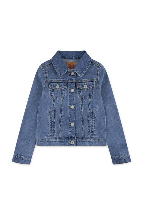 Levi's kurtka jeansowa dziecięca kolor niebieski