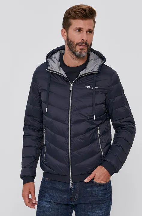 Пухова куртка Armani Exchange чоловіча колір синій зимова