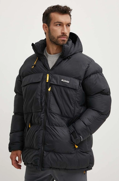 Bunda Columbia Ballistic Ridge Oversized Puffer pánská, černá barva, zimní, oversize