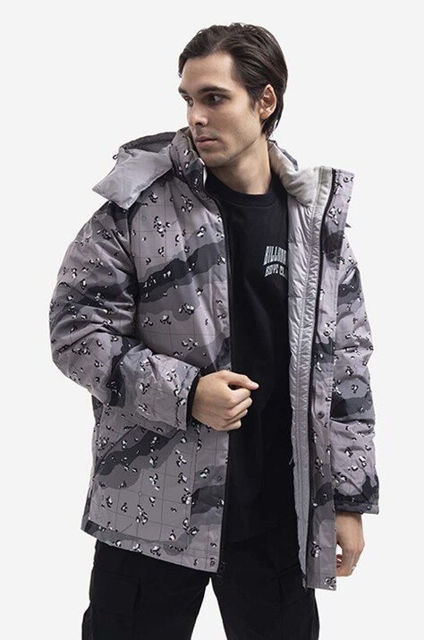 Péřová bunda Billionaire Boys Club pánská, šedá barva, zimní, B21402-TAUPE