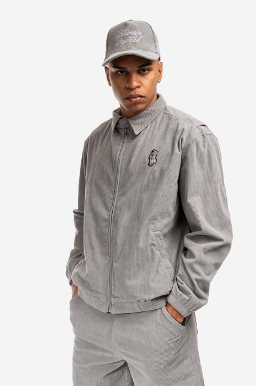 Billionaire Boys Club kurtka sztruksowa Corduroy Harrington Jacket kolor szary przejściowa B22204-GREY