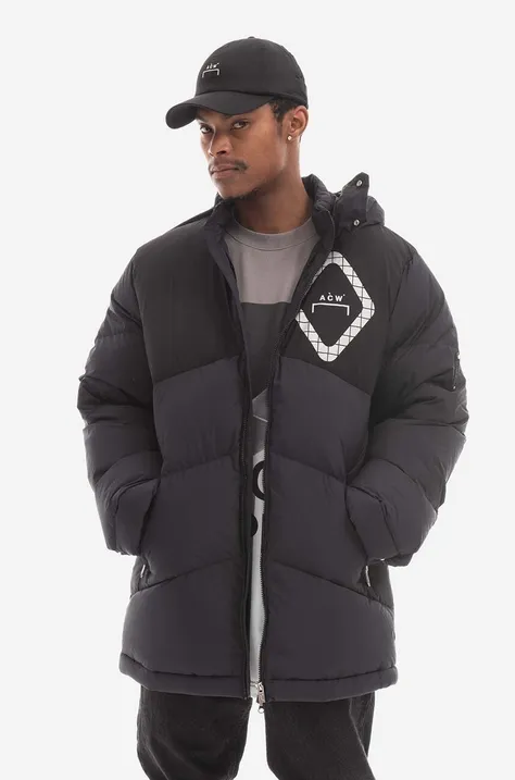 Páperová bunda A-COLD-WALL* Panelled Down Jacket ACWMO107 RUST pánska, čierna farba, zimná