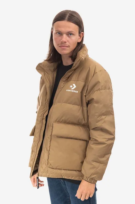 Pernata jakna Converse za muškarce, boja: smeđa, za zimu, 10023755.A02-BROWN