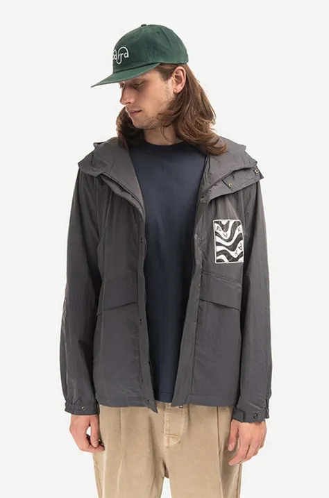 Куртка by Parra Distorted чоловіча колір сірий перехідна 48235-STONE.GREY