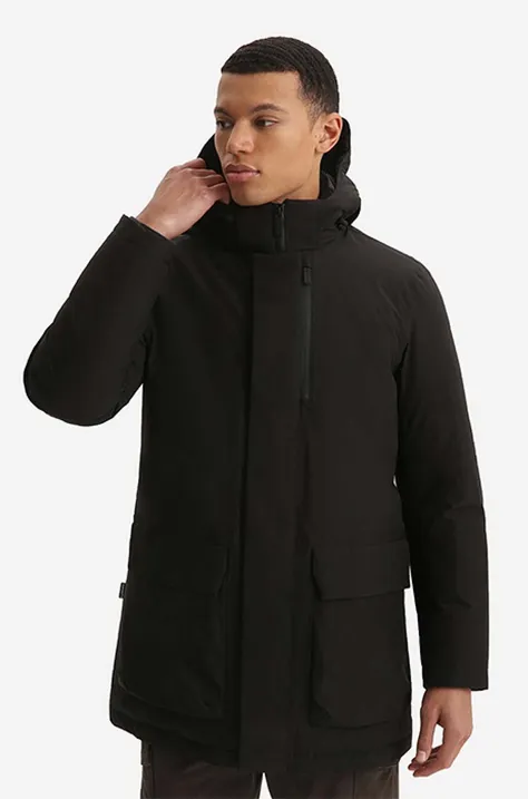 Páperová bunda Woolrich Urban Light Gtx CFWOOU0475MRUT2698-100, pánska, čierna farba, zimná