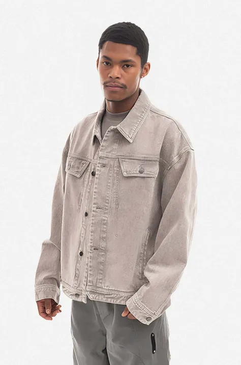 Бавовняна джинсова куртка A-COLD-WALL* Overdye Denim колір сірий перехідна ACWMH023-LIGHTGREY