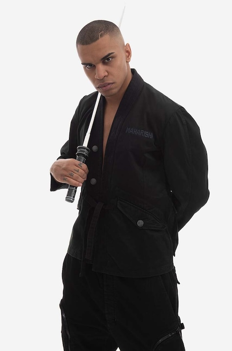 Maharishi geacă bărbați, culoarea negru, de tranziție 4096.BLACK-BLACK