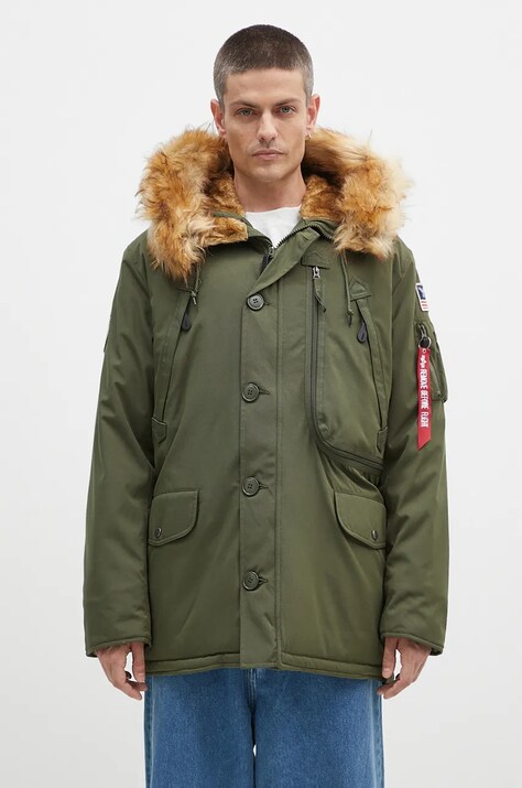 Alpha Industries jacket Polar Jacket men's green color 123144.257