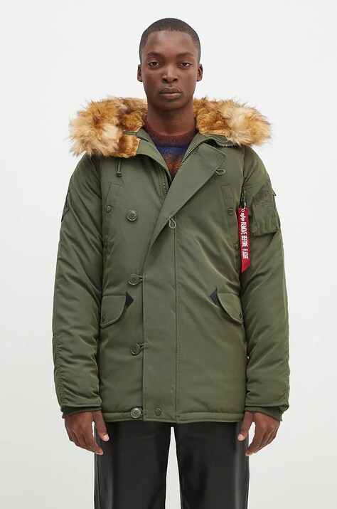 Куртка Alpha Industries чоловіча колір зелений зимова 193128.257-green