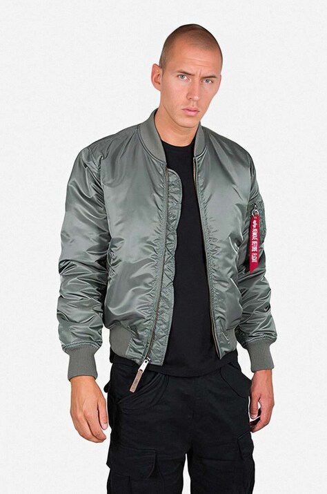 Alpha Industries bomber jacket MA-1 VF 59 191118 432 men's green color