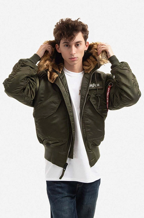 Куртка Alpha Industries чоловіча колір зелений зимова 113145.257-green