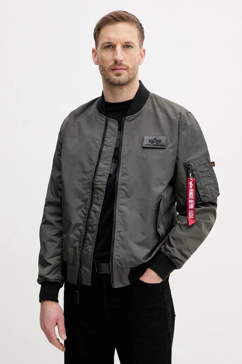 Alpha Industries kurtka bomber Alpha Industries Ma-1 Ttc męski kolor szary przejściowa 126101.136-GRAFITOWY