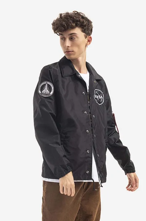 Куртка Alpha Industries x Nasa чоловіча колір чорний перехідна 126137.03-black