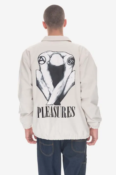 PLEASURES giacca Bended Coach Jacket uomo