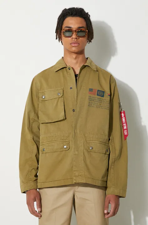 Alpha Industries jacket Field Jacket LWC 136115 11 men's green color