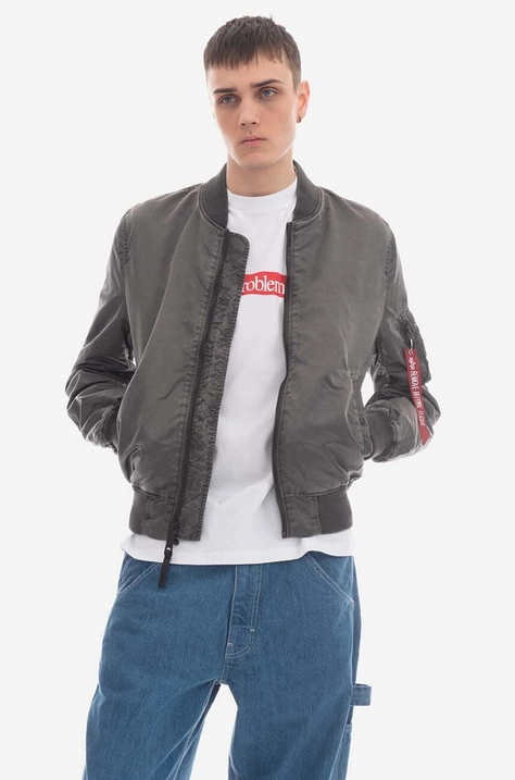 Яке бомбър Alpha Industries MA-1 VF LW Battlewash 106110 89 в черно преходен модел