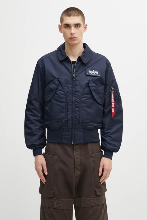Bomber jakna Alpha Industries CWU 45 za muškarce, za prijelazno razdoblje, 100102.07-black