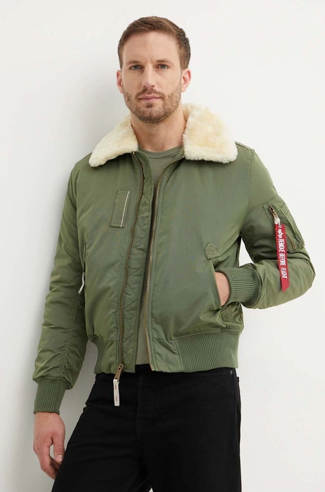 Bunda Alpha Industries Injector III 143104 01 pánská, zelená barva, zimní