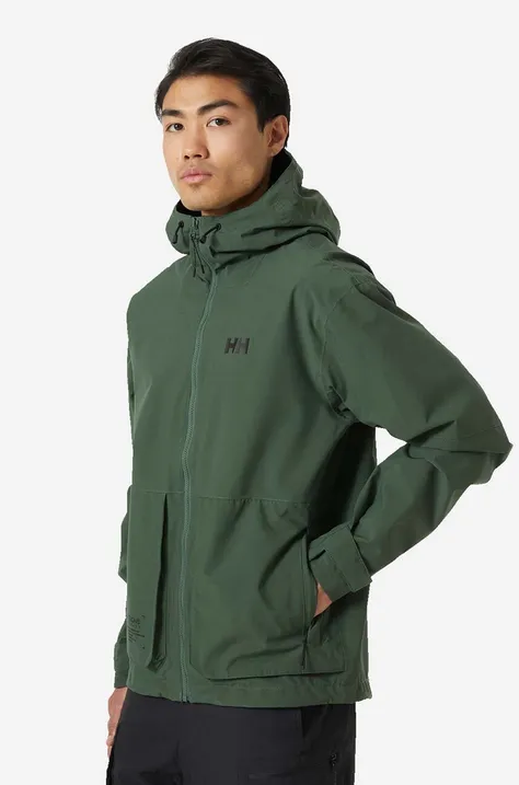 Helly Hansen jacket Move Rain men's green color