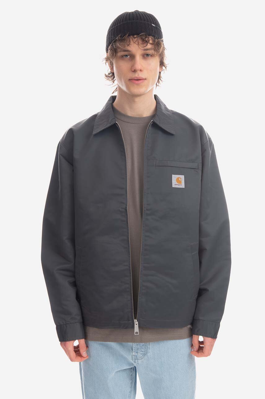 Carhartt WIP kurtka Manu Jacket męska kolor szary przejściowa I031480-BLACKSMITH