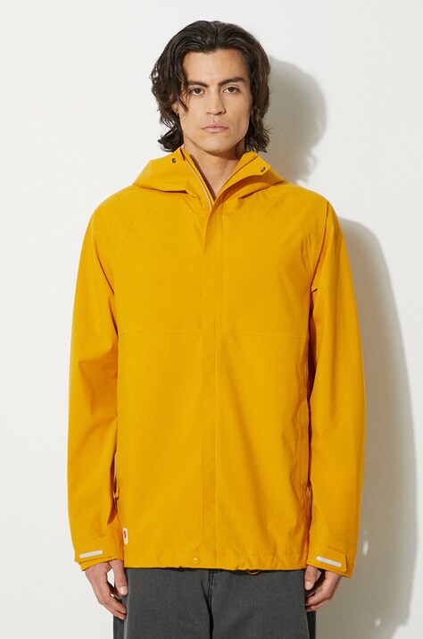 Fjallraven rain jacket Hydratic Trail Jacket men's yellow color