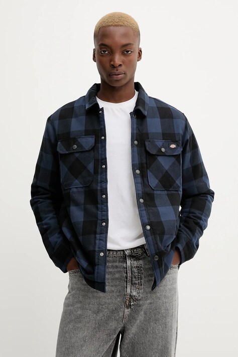 Рубашка Dickies мужская цвет синий regular DK0A4XGRNV0-NAVY
