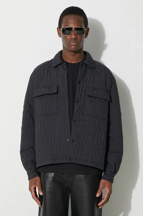 Represent kurtka koszulowa Represent Initial Quilted Overshirt M06094-01 kolor czarny przejściowa oversize