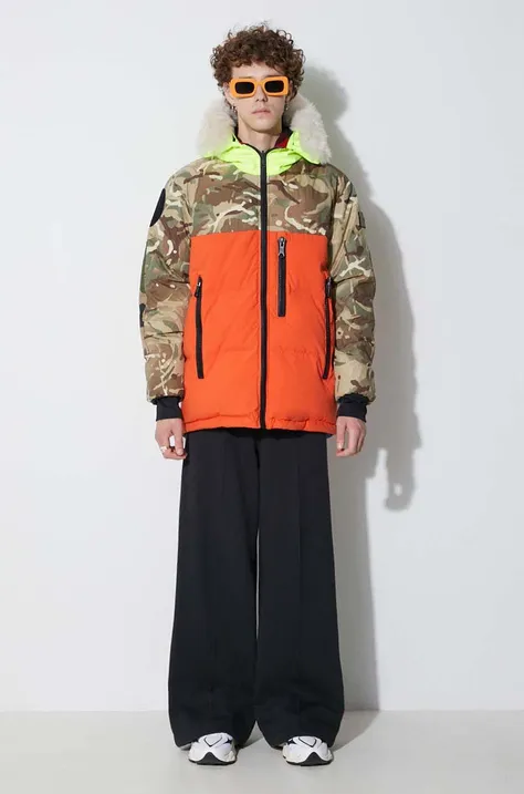 Dvostrana pernata jakna Griffin za muškarce, boja: narančasta, za zimu