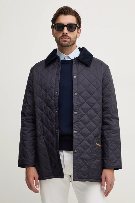 Barbour geaca le Quilt barbati, culoarea albastru marin, de tranzitie, MQU0001
