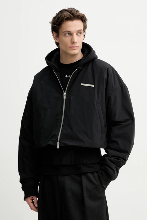 Heliot Emil geacă bomber culoarea negru, de iarna, PRESS25_M_02_100_BLK01_CO