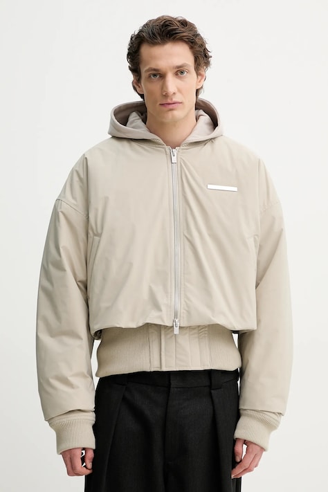 Heliot Emil kurtka bomber kolor beżowy zimowa oversize PRESS25_M_02_100_ST18_CO