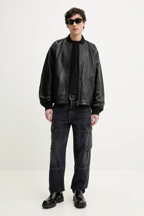 Шкіряна куртка Diesel L-KHAT JACKET — фото 2