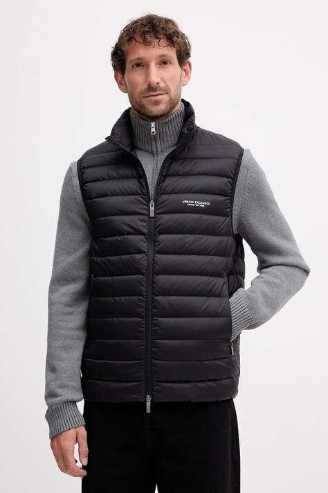 Armani Exchange bezrękawnik puchowy kolor czarny zimowy XM001576 AF16927