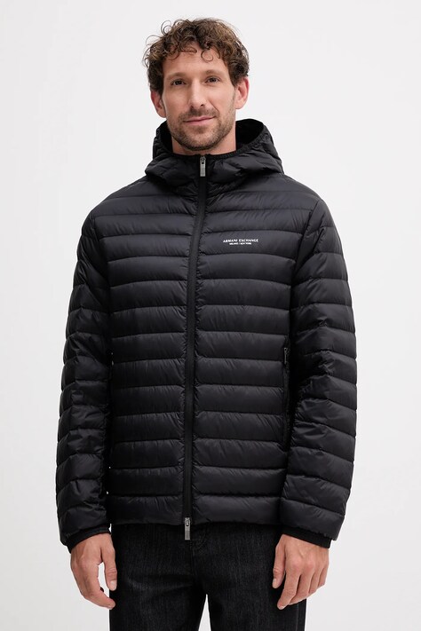 Armani Exchange kurtka puchowa kolor czarny przejściowa XM001577 AF16927