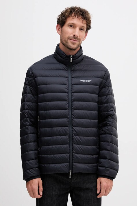Armani Exchange kurtka puchowa kolor czarny przejściowa XM001919 AF16927