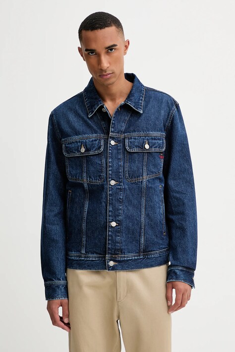 Diesel giacca di jeans D-BARCY JACKET colore blu navy  A03885.09I27