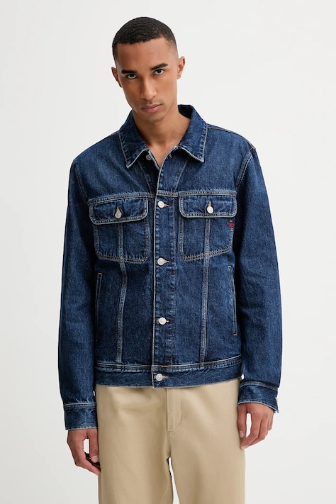 Jeans jakna Diesel D-BARCY JACKET mornarsko modra barva, A03885.09I27