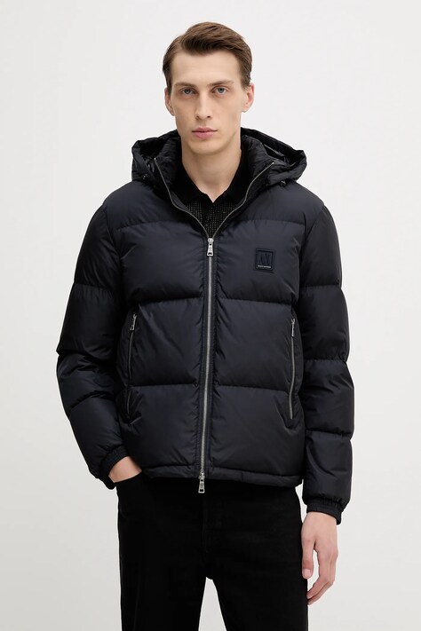 Armani Exchange kurtka puchowa kolor granatowy zimowa XM000348 AF12286