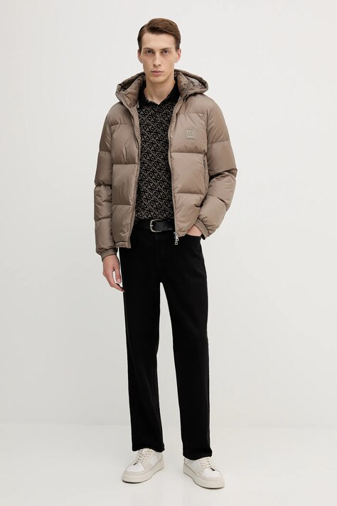 Пухова куртка Armani Exchange — AA00-KUM0TE, коричневий — фото 2