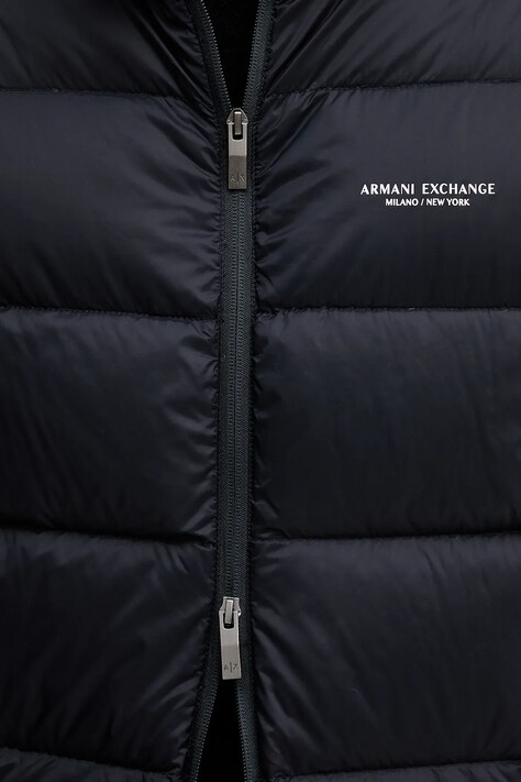 Пухова куртка Armani Exchange — AA00-KUM0TF, темно-синій — фото 5