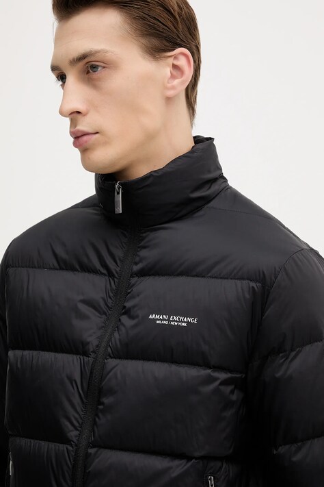 Пухова куртка Armani Exchange — AA00-KUM0TF, чорний — фото 4