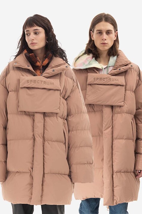 Péřová bunda A.A. Spectrum Vidor Down Jacket 82221505 MOCCA BROWN hnědá barva, zimní, oversize