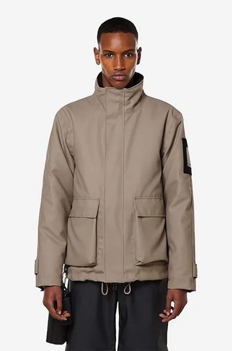 Rains jacket Glacial Jacket brown color