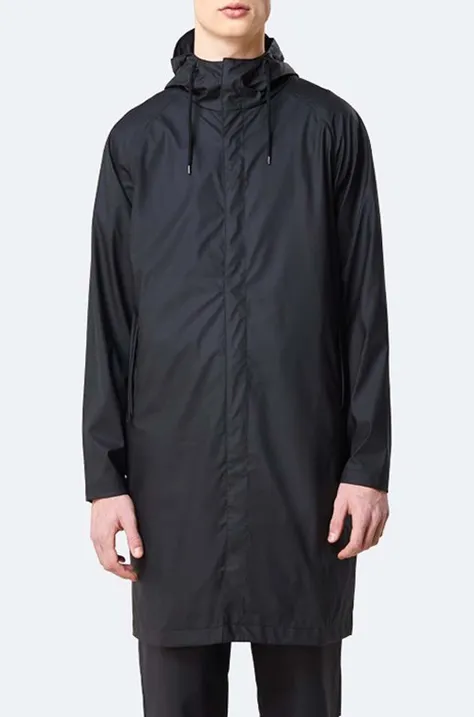Rains rain jacket Płaszcz Rains black color