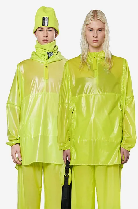 Nepremokavá bunda Rains Ultralight Anorak 18880 REFLECTIVE DIGITAL LIME zelená farba, prechodná, oversize