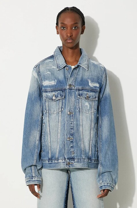 KSUBI kurtka jeansowa kolor niebieski przejściowa MSP23JK002-DENIMM