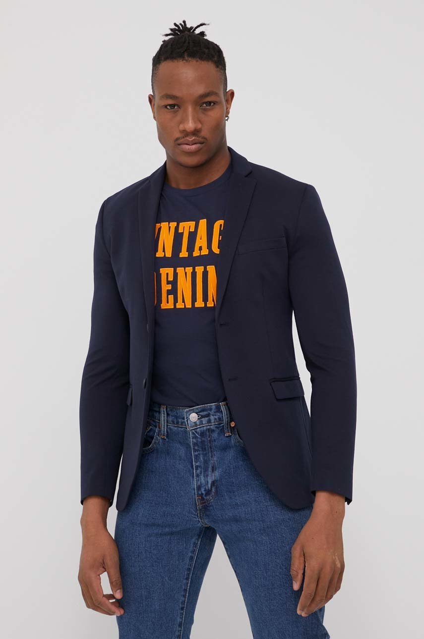Σακάκι Premium by Jack&Jones ανδρικό, χρώμα: ναυτικό μπλε