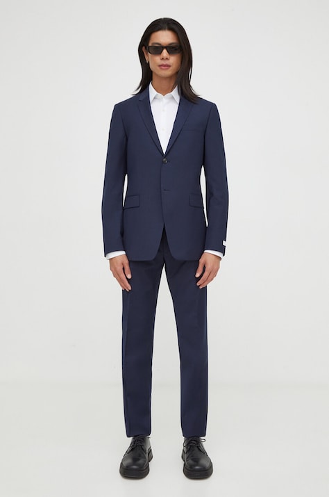 Пиджак с примесью шерсти Tiger Of Sweden цвет синий